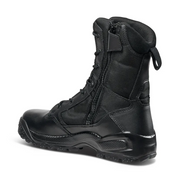 5.11 Tactical A.T.A.C.® 2.0 8-Inch Side Zip Boot – black tactical boot with leather toe, breathable tongue, and slip-resistant outsole for firefighters and EMS. (12391) | The Fire Center