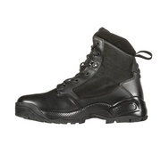 Side view of 5.11 A.T.A.C. 6" tactical boot showing nylon upper and YKK zipper, designed for comfort and durability on the job (12401)
