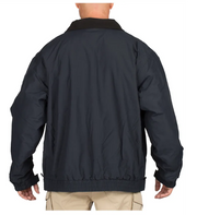 Back of 5.11 Big Horn Jacket featuring clean microfiber shell and elastic waistband (48026) | The Fire Center