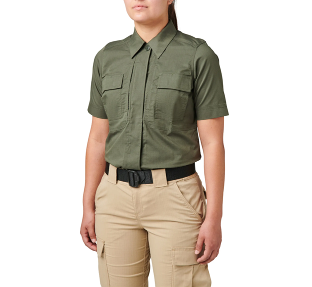 Front view of 5.11 Tactical Women’s Flex-Tac® TDU® Short Sleeve Shirt (61041) | The Fire Center