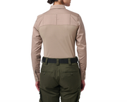 Rear view highlighting military creases and breathable underarm gusset design. 5.11 (62084)