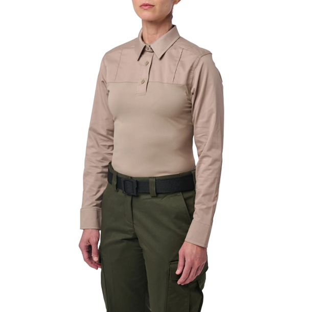 5.11 (62084) Detail of badge tab, camera loop, and chest pocket with pen guides. | The Fire Center