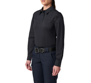 Front view of 5.11 Women’s Stryke PDU Ripstop Rapid Long Sleeve Shirt showing stretch ripstop fabric on upper body (62085)