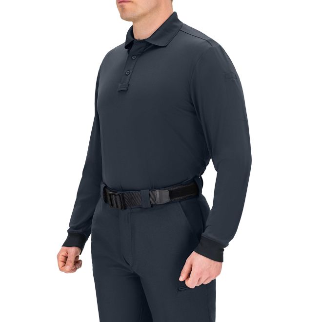 Side mesh vent panels detail on Blauer Performance Polo 8127 | The Fire Center