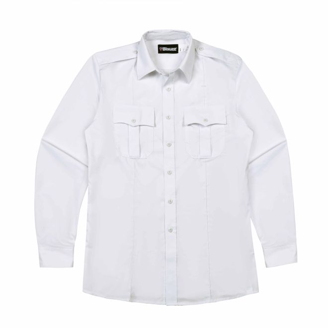 Professional firefighter station wear with epaulets Blauer 8431 | The Fire Center | Fuego Fire Center