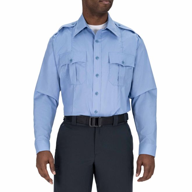 Blauer Class A long sleeve firefighter shirt front view (8431) } The Fire Center | Fuego Fire Center