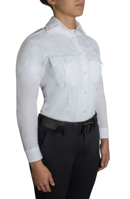 Blauer Women's Class A Long Sleeve Shirt (8431W) | The Fire Center | The Fire Store | Store | FREE SHIPPING | Blauer's LS cotton Shirt for women will make you appear more professional than ever. The 2-button adjustable cuffs and badge eyelets are sharp and classic elements which contribute to your air of authority.