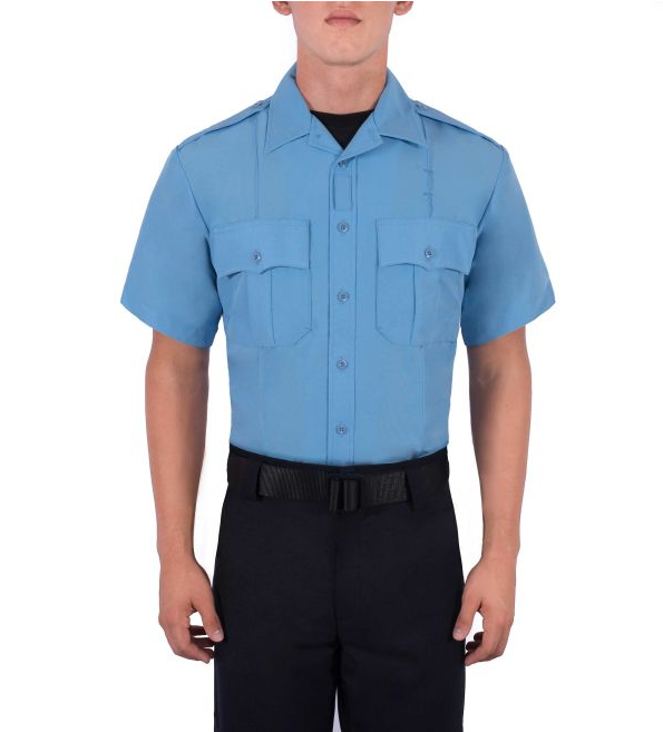 Stretch side panels and vent mesh on Blauer SuperShirt (8675)