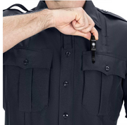 Firefighter wearing Blauer SuperShirt with mic tab (8675) | The Fire Center