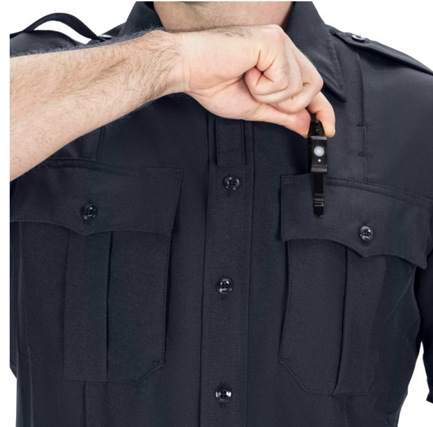 Firefighter wearing Blauer SuperShirt with mic tab (8675) | The Fire Center