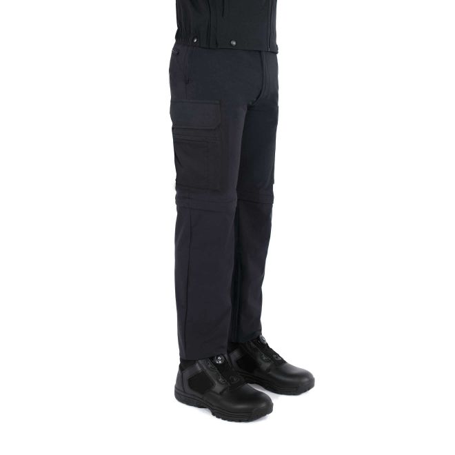 Firefighter bike patrol pants with zippered cargo pockets