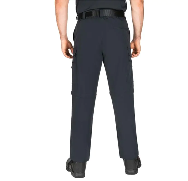 Firefighter bike patrol pants with zippered cargo pockets
