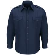 Workrite Men's Classic Long Sleeve Fire Chief Shirt (FSC4) | The Fire Center | Fuego Fire Center | Store | FIREFIGHTER GEAR | FREE SHIPPING | Made with durable, flame-resistant Nomex® IIIA fabric and autoclaved with our proprietary PerfectPress® process to give you a professional appearance that lasts. Lined, banded collars support collar brass. Double-needle stitching reinforces front placket.