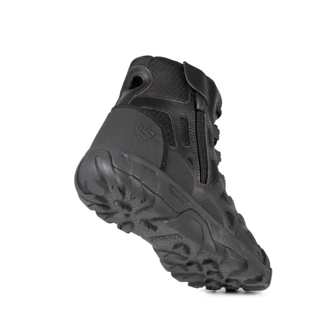 Side view of Blauer Rift waterproof boot featuring dual zipper closure and ripstop upper material! The Fire Center