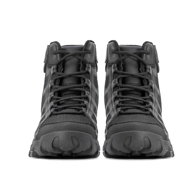 Blauer Rift 6 inch waterproof tactical firefighter boot with dual zippers and durable leather mud guards|The Fire Center