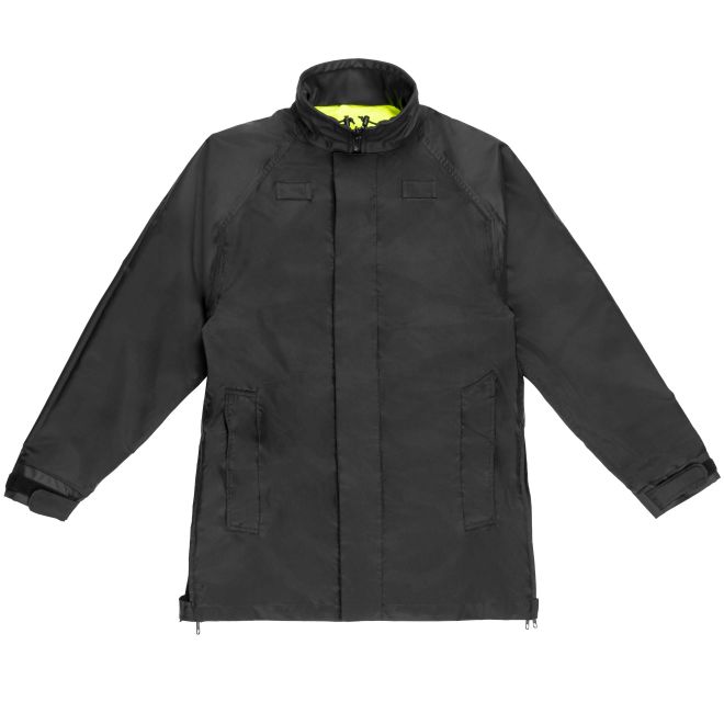 Blauer B.Dry Reversible Rain Jacket (236) | The Fire Center | Fuego Fire Center | Store | FIREFIGHTER GEAR | FREE SHIPPING | Now with WaterBlock technology, which seals adjustably to your body at the cuffs and neck for a waterproof fit, our B.DRY® Reversible Rain Jacket features a design that's stood the test of time.  Durable construction and design will keep you looking great for years, with unmatched comfort for every day out on the street.