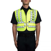 Blauer Zip-Front Breakaway Safety Vest (343) | The Fire Center | Fuego Fire Center | Store | FIREFIGHTER GEAR | US DOT requires public safety employees to wear garments certified to ANSI 107-2020 Type P Class 2 when working in any roadway. Blauer 4-point breakaway safety vests are designed to allow access to all your equipment.