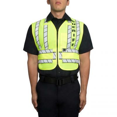 Blauer Zip-Front Breakaway Safety Vest (343) | The Fire Center | Fuego Fire Center | Store | FIREFIGHTER GEAR | US DOT requires public safety employees to wear garments certified to ANSI 107-2020 Type P Class 2 when working in any roadway. Blauer 4-point breakaway safety vests are designed to allow access to all your equipment.