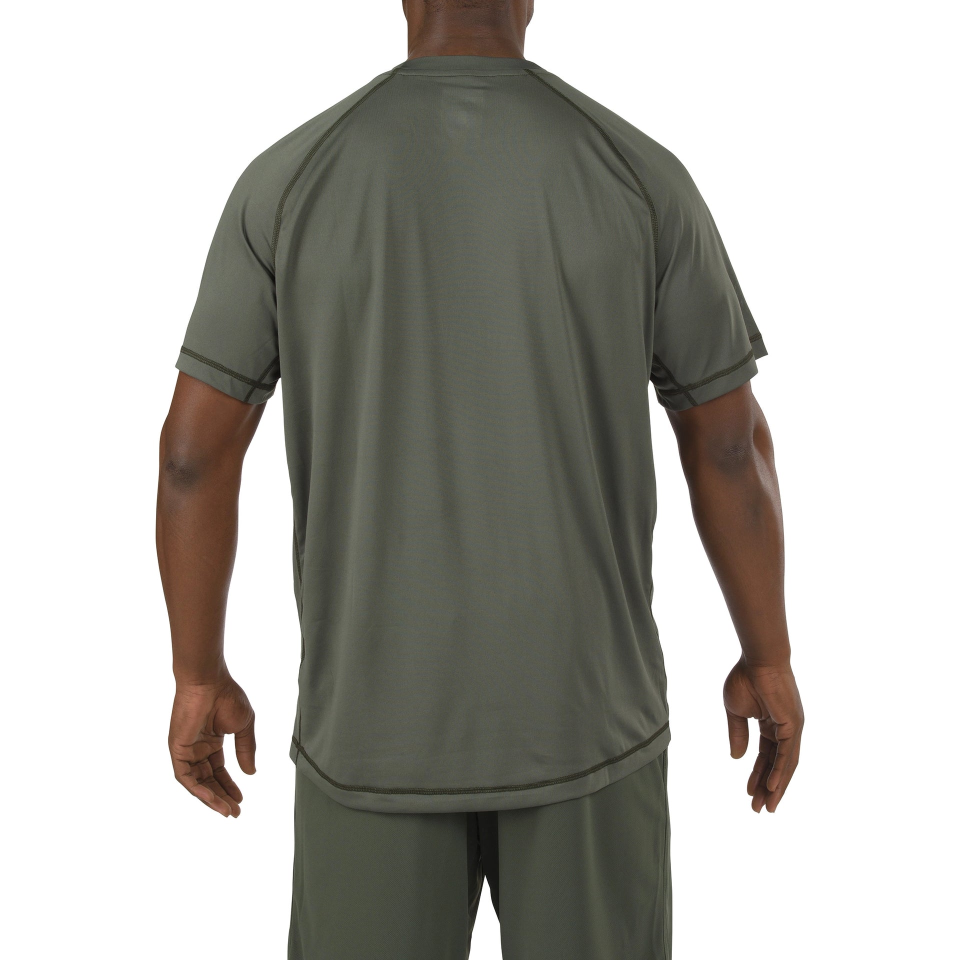 5.11 Tactical Utility PT Shirt (41017) | The Fire Center | Fuego Fire Center | An efficient, effective PT shirt for any climate or setting, made to maximize your training regimen. Crafted from a lightweight, breathable fabric, the Utility PT Shirt features an odor control, moisture-wicking finish, raglan sleeves, and fully gusseted underarms.