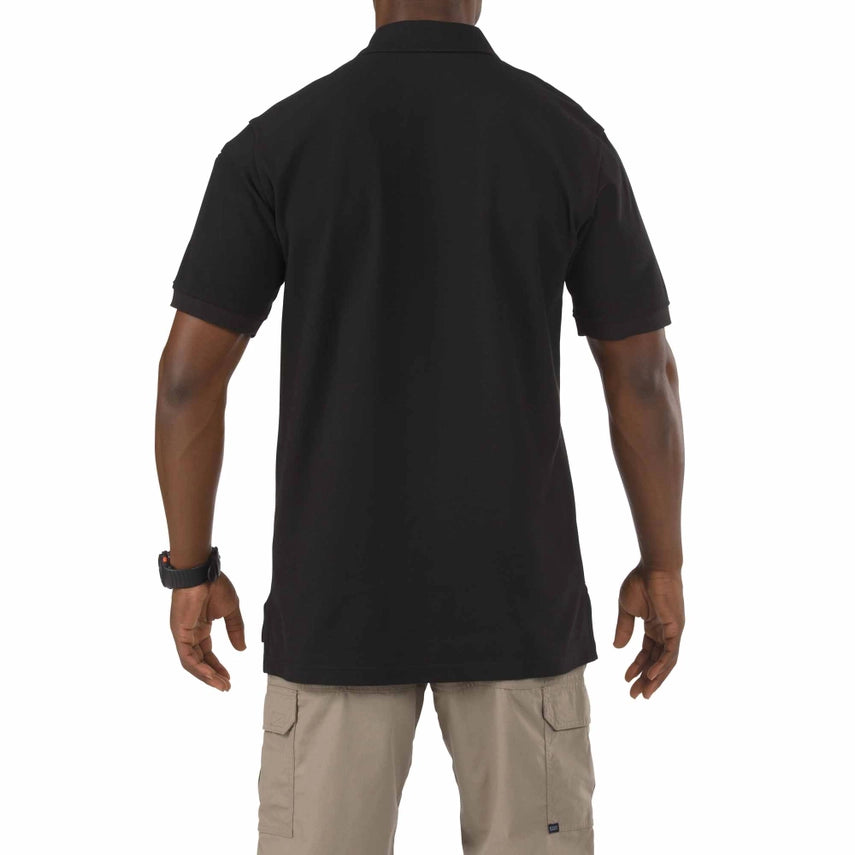 Back view of 5.11 Tactical Utility Polo – Durable, fade-resistant cotton/poly shirt for public safety professionals (41180) | The Fire Center