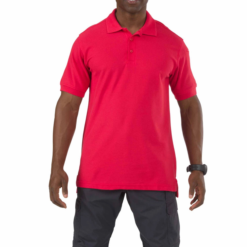 5.11 Tactical Utility Short Sleeve Polo for Firefighters – Fade-Resistant Uniform Shirt with Pen Pockets and No-Roll Collar (41180) | The Fire Center |