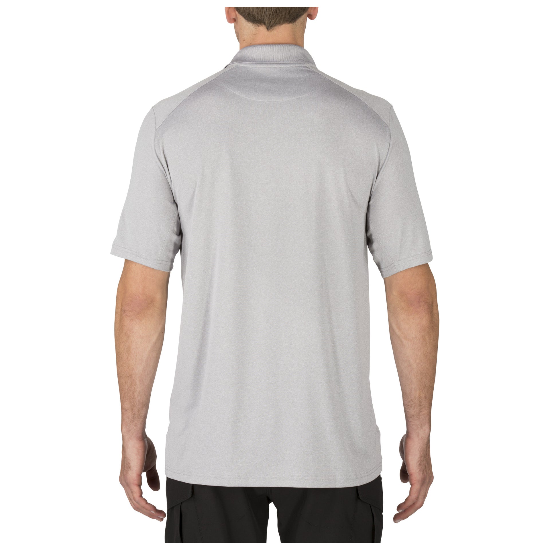 Back of 5.11 Helios Polo made from snag-resistant Enduro-Flex fabric for abrasion resistance and durability (41192) | The Fire Center