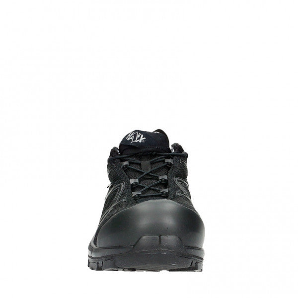 HAIX Black Eagle Safety 42.1 Low (610013) | | Are you wanting a safety toe shoe, but just aren’t interested in a heavy duty safety boot? The new all black HAIX® Black Eagle® Safety 42.1 Low safety shoe is our lightest and most flexible shoe yet. Featuring an updated modern design in black with black design elements, so you can be stylish