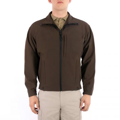 Blauer softshell fleece jacket showing zippered chest pocket