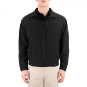 Front view of Blauer 4660 Softshell Fleece Jacket in dark navy| The Fire Center