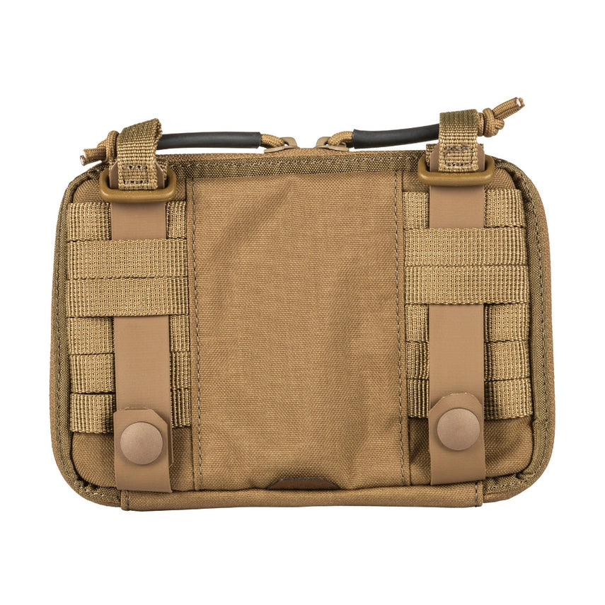 5.11 Tactical Flex Admin Pouch (56429) | The Fire Center | Mounted pouch on tactical vest or pack with phone secured in bungee cord