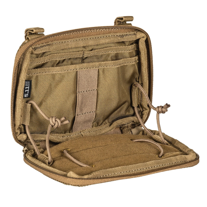 5.11 Tactical Flex Admin Pouch (56429) | The Fire Center | The Fire Store | Store | The smart features of the Flex Admin Pouch let you keep the tools of your trade organized and secure. Plus, it attaches to all platforms via Flex-HT™ Mounting System’s ½” webbing ladder and ¾” TPU coated straps. DIMENSIONS 4.5"H x 6.25"W x 1.0"D