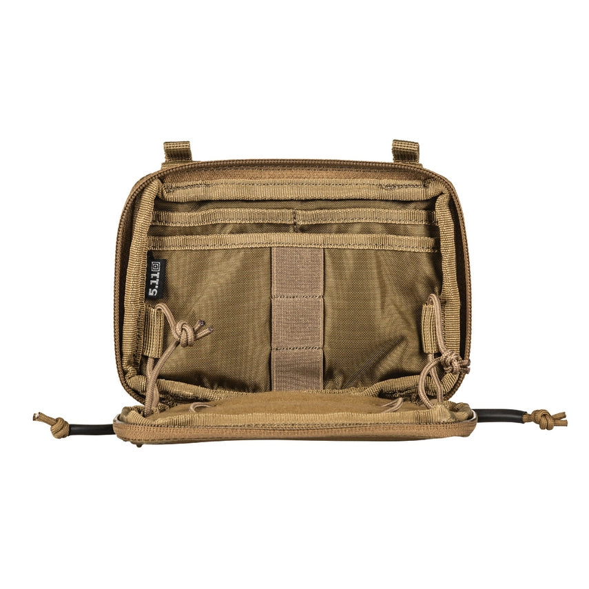 5.11 Tactical Flex Admin Pouch (56429) | The Fire Center | The Fire Store | Store  | The smart features of the Flex Admin Pouch let you keep the tools of your trade organized and secure. Plus, it attaches to all platforms via Flex-HT™ Mounting System’s ½” webbing ladder and ¾” TPU coated straps. DIMENSIONS 4.5"H x 6.25"W x 1.0"D