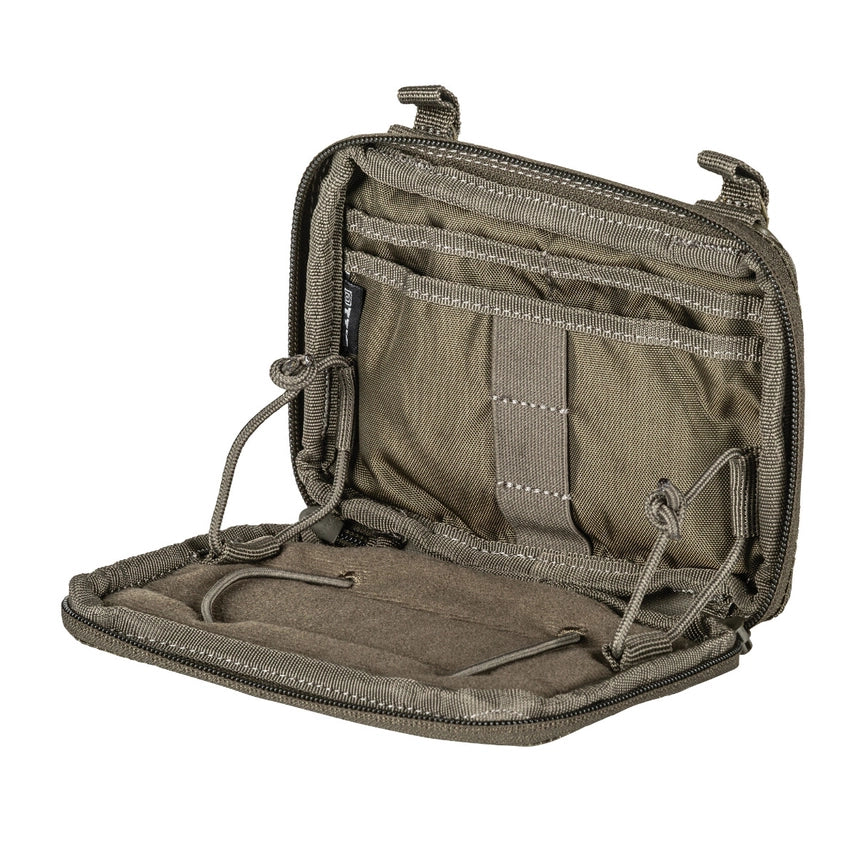 5.11 Tactical Flex Admin Pouch (56429) | The Fire Center | The Fire Store | Store | The smart features of the Flex Admin Pouch let you keep the tools of your trade organized and secure. Plus, it attaches to all platforms via Flex-HT™ Mounting System’s ½” webbing ladder and ¾” TPU coated straps. DIMENSIONS 4.5"H x 6.25"W x 1.0"D