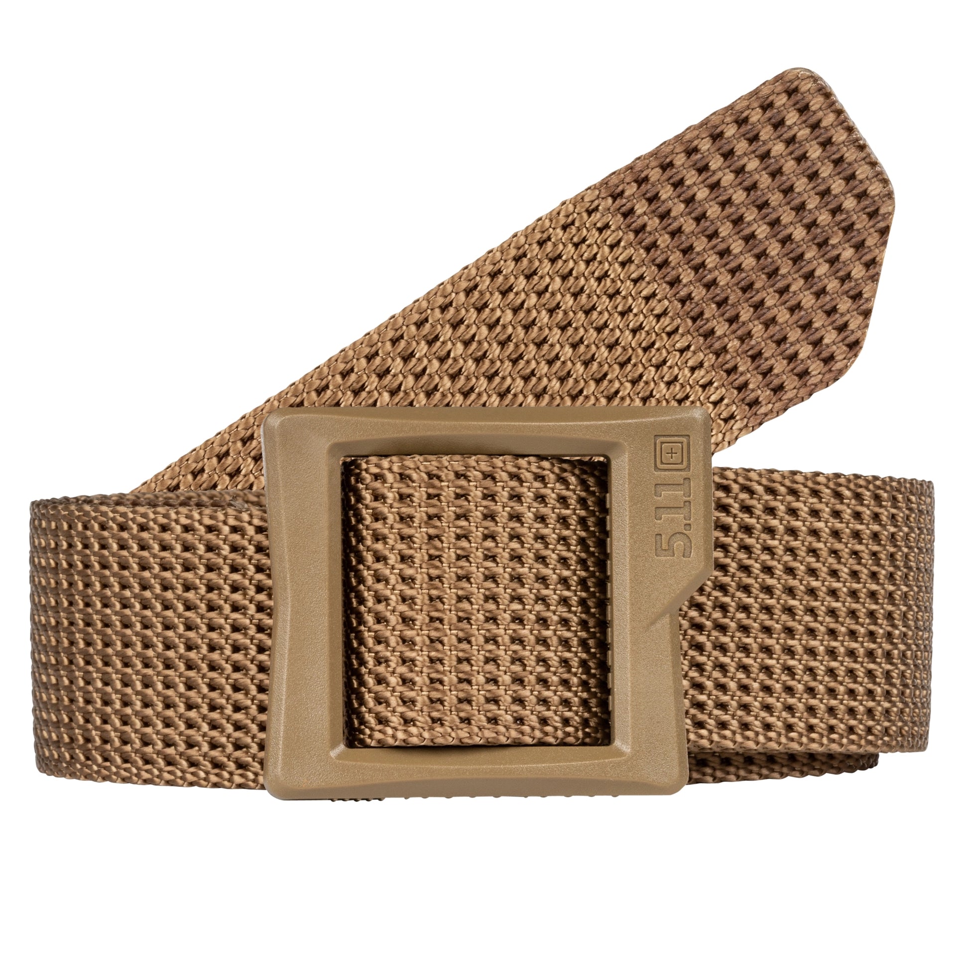 5.11 Tactical 1.5" TDU® Low Pro Belt (56514) | The Fire Center | Fuego Fire Center | Close-up of modular no-sew belt construction and reinforced tip (56514) | The Fire Center | Fuego Fire Center |