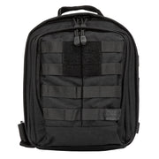 Front view of 5.11 Tactical MOAB™ 6 Sling Pack showing MOLLE webbing and patch panel (56963) | The Fire Center