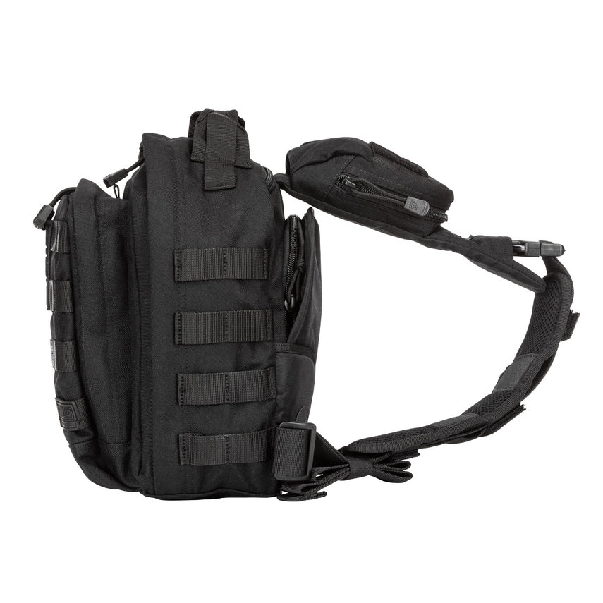5.11 Tactical Rush MOAB™ 6 Sling Pack 11L (56963) | The Fire Center | The Fire Store | Store |FREE SHIPPING | Featuring a covert pocket at the rear sized for a sidearm, a coms pocket at the shoulder, fleece-lined sunglasses pocket, a pocket built for a 1.5 liter hydration bladder, an admin panel , an an interior compartment perfectly sized for a tablet and accessories, the MOAB is ideal for everyday needs