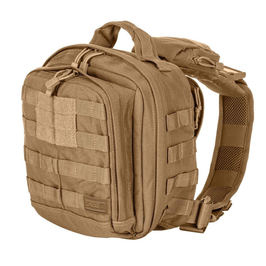 5.11 Tactical Rush MOAB™ 6 Sling Pack 11L (56963) | The Fire Center | The Fire Store | Store |FREE SHIPPING | Featuring a covert pocket at the rear sized for a sidearm, a coms pocket at the shoulder, fleece-lined sunglasses pocket, a pocket built for a 1.5 liter hydration bladder, an admin panel , an an interior compartment perfectly sized for a tablet and accessories, the MOAB is ideal for everyday needs