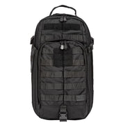 Front view of 5.11 Tactical MOAB™ 10 Sling Pack showing MOLLE webbing and hook & loop patch (56964) | The Fire Center |