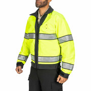 Blauer B.Dry Reversible Bomber Jacket (6001) | The Fire Center | Fuego Fire Center | Store | FIREFIGHTER GEAR | FREE SHIPPING | Our lightweight reversible duty jacket is made with waterproof, windproof and breathable B DRY® fabric to keep you comfortable in bad weather and safe from surrounding traffic  Certified to ANSI 107-2020 Type P Class 3 with Scotchlite™ on the Hi-Vis side.