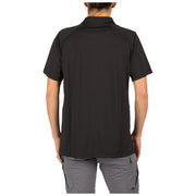 Rear view highlighting breathable polyester fabric and athletic cut. 5.11 Tactical Women’s Helios Short Sleeve Polo (61305) | The Fire Center