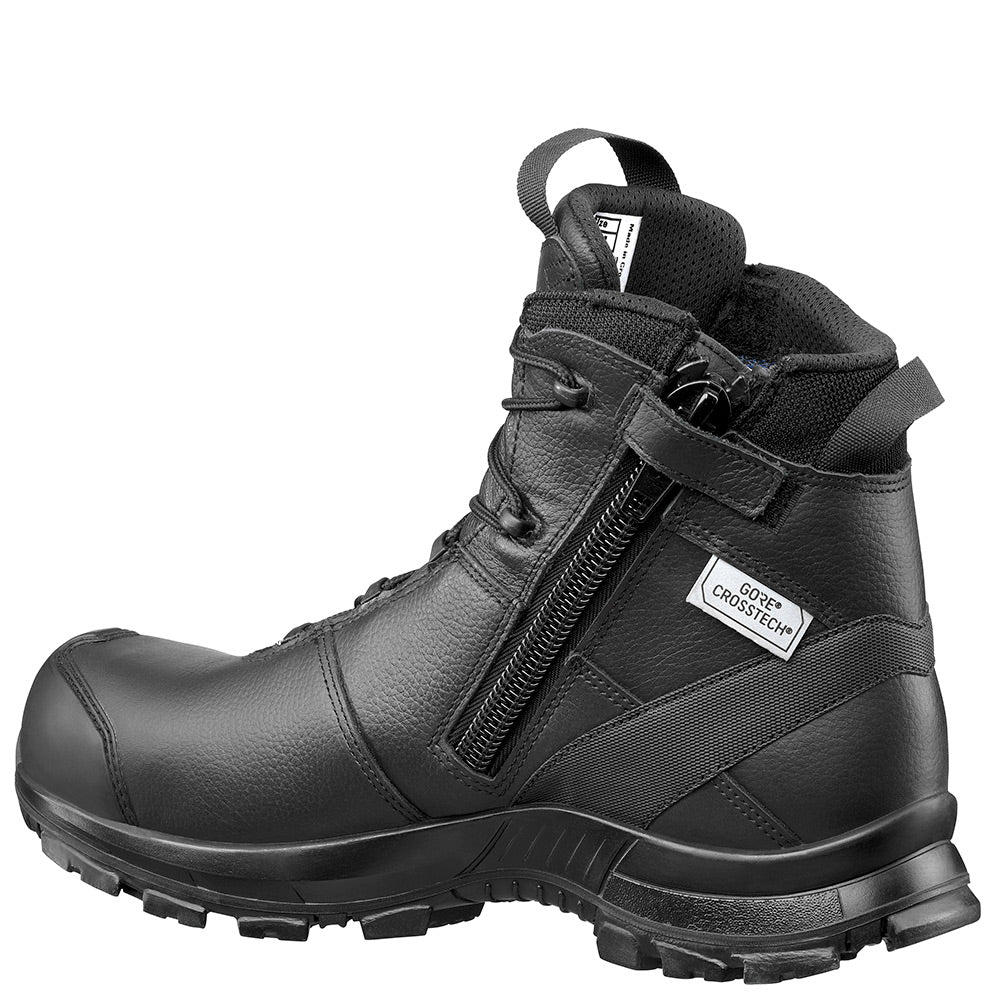 HAIX Black Eagle Safety 55 Mid Side Zip (620012) | FREE SHIPPING | Maximum safety for first responders You focus on what matters: Saving lives. Your Black Eagle® Safety 55 Mid Side Zip ensures you come home safely at the end of every day. Maximum protection certified for EMS Your health is priority
