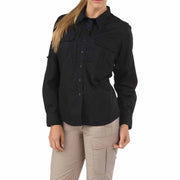 5.11 Tactical Women's Taclite® Pro Long Sleeve Shirt (62070) | The Fire Center | Front view of 5.11 Women’s Taclite Pro Long Sleeve Shirt showing tactical pocket layout and structured collar.