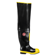 Black Diamond Rubber Hip Firefighter Boot, 31" | The Fire Center | Fuego Fire Center | Firefighter Gear | Not all rubber boots are made the same, Black Diamond Rubber Fire Boots provide maximum protection with all-day comfort and support. Our accurate fit design, large spacious steel toe and removable Ortholite® footbeds provide unmatched comfort making it the BEST DAMN RUBBER HIP BOOT. PERIOD.