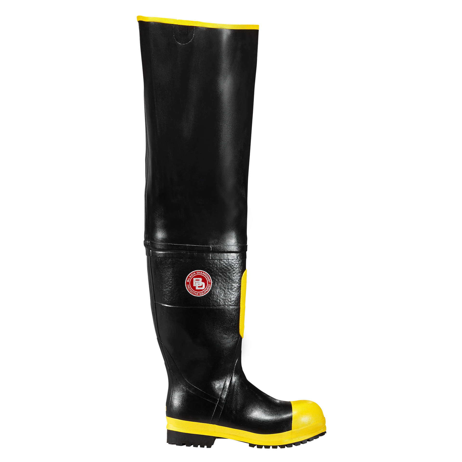 Black Diamond Rubber Hip Firefighter Boot, 31" | The Fire Center | Fuego Fire Center | Firefighter Gear | Not all rubber boots are made the same, Black Diamond Rubber Fire Boots provide maximum protection with all-day comfort and support. Our accurate fit design, large spacious steel toe and removable Ortholite® footbeds provide unmatched comfort making it the BEST DAMN RUBBER HIP BOOT. PERIOD.