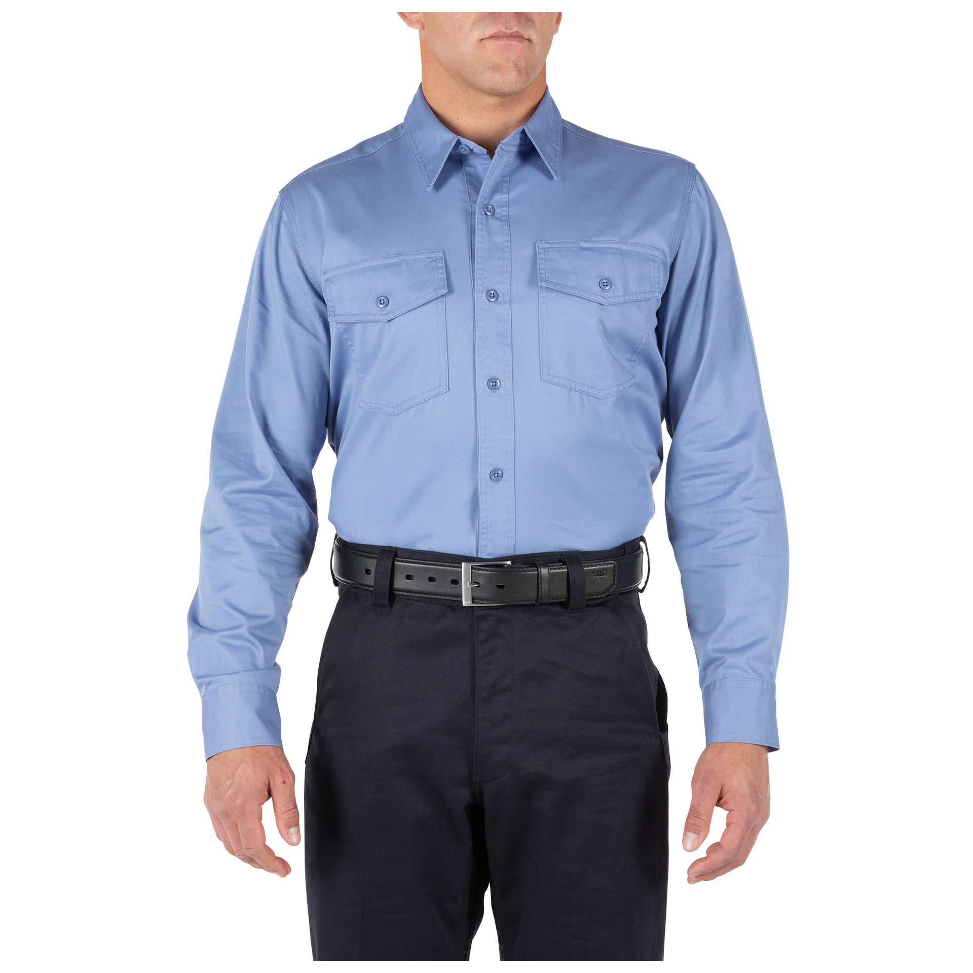 5.11 Tactical Company Long Sleeve Shirt (72515) | The Fire Center | Fuego Fire Center | Firefighter Gear | Ready to answer every call through a busy shift, the Company Shirt backs you with a vital layer of safety (certified to NFPA 1975, 2019 edition) in a high-tech, low maintenance fabric. It’s made with a soft, yet durable cotton twill that’s wrinkle-resistant and stitched with protective Firefly™ thread.