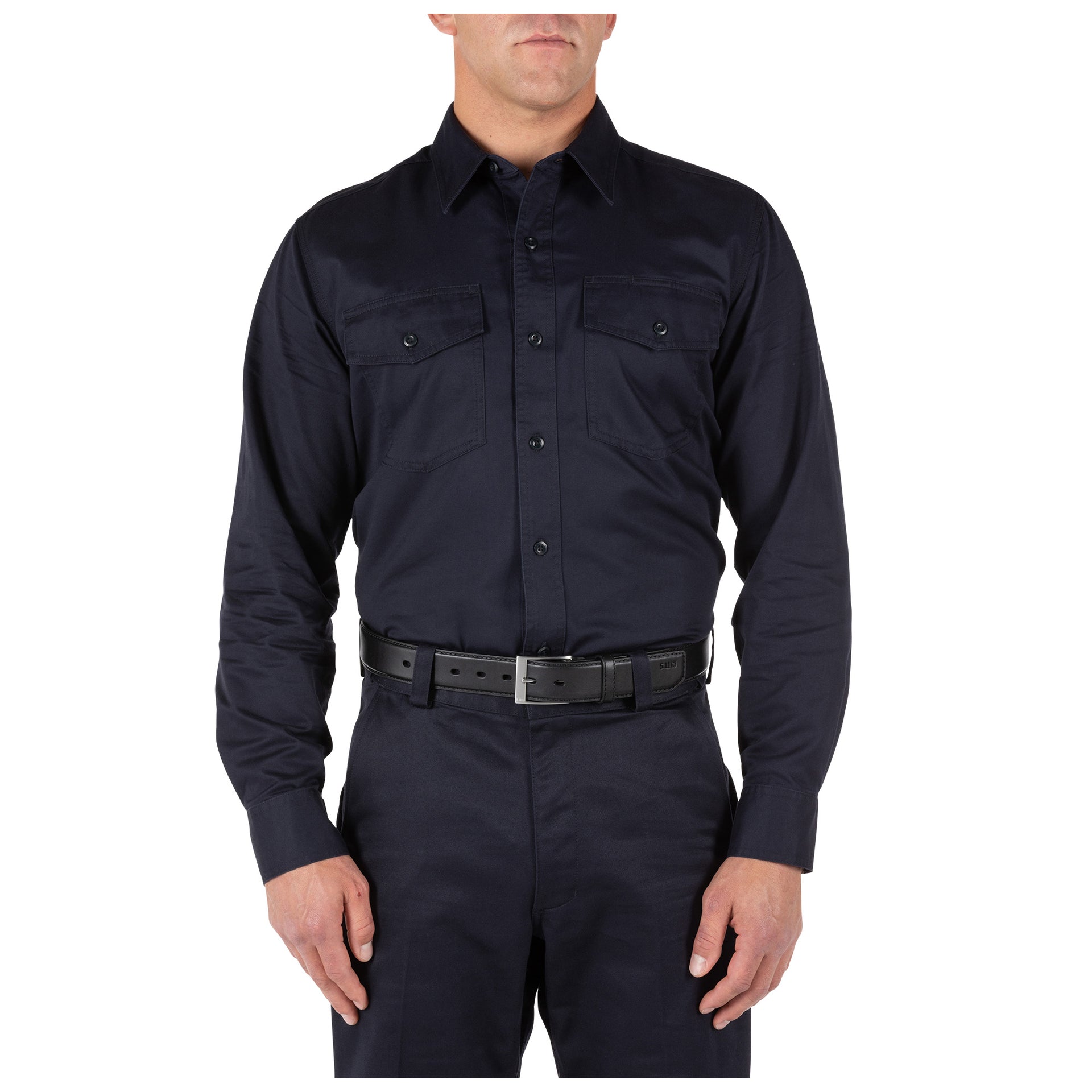5.11 Tactical Company Long Sleeve Shirt (72515) | The Fire Center | Fuego Fire Center | Firefighter Gear | Ready to answer every call through a busy shift, the Company Shirt backs you with a vital layer of safety (certified to NFPA 1975, 2019 edition) in a high-tech, low maintenance fabric. It’s made with a soft, yet durable cotton twill that’s wrinkle-resistant and stitched with protective Firefly™ thread.
