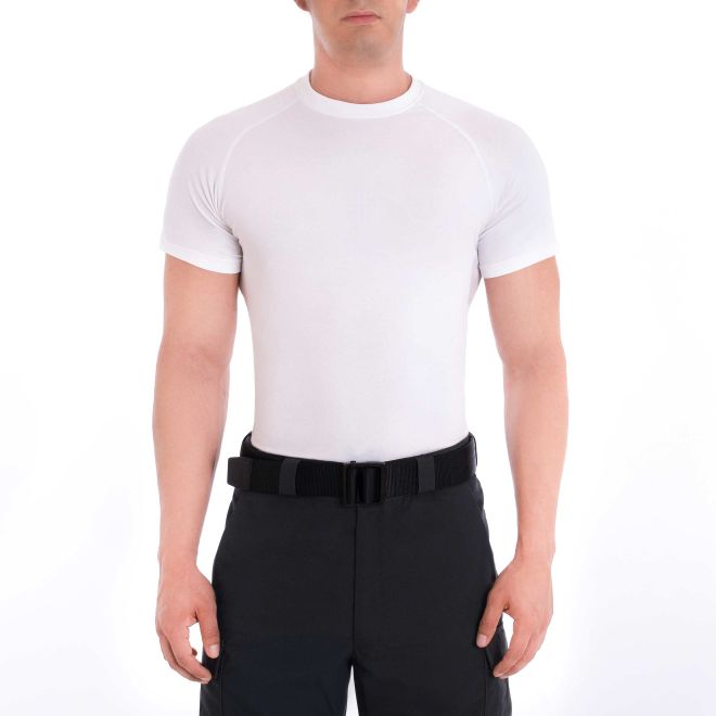 Blauer 8120X White Compression Shirt – Flame-Resistant, Moisture-Wicking Base Layer for Firefighters | The Fire Center