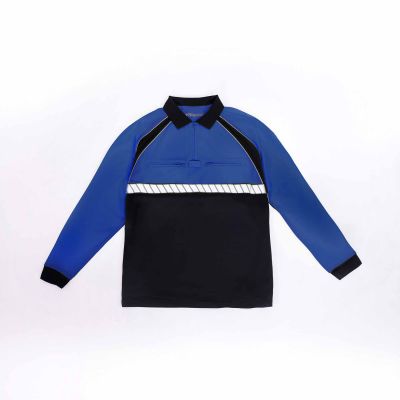 Blauer Long Sleeve Colorblock Performance Polo Shirt (8143) | The Fire Center | Fuego Fire Center | Store | FIREFIGHTER GEAR | A quick dry performance long sleeve polo shirt with a colorblock design for high visibility makes your job safer and more comfortable.