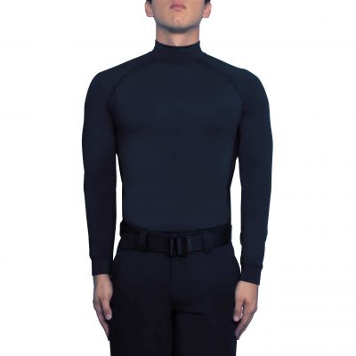 Blauer QuickHeat Mock Turtleneck 8175 – wind-resistant, moisture-wicking, breathable thermal base layer with embroidery-ready collar and athletic fit.| The Fire Center | Fuego Fire Center