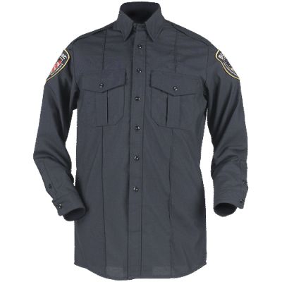 Blauer ResponderFR 8203 FR uniform shirt – lightweight, moisture-wicking, NFPA 1975:2019 certified, durable with pleated chest pockets and military crease. | The Fire Center |